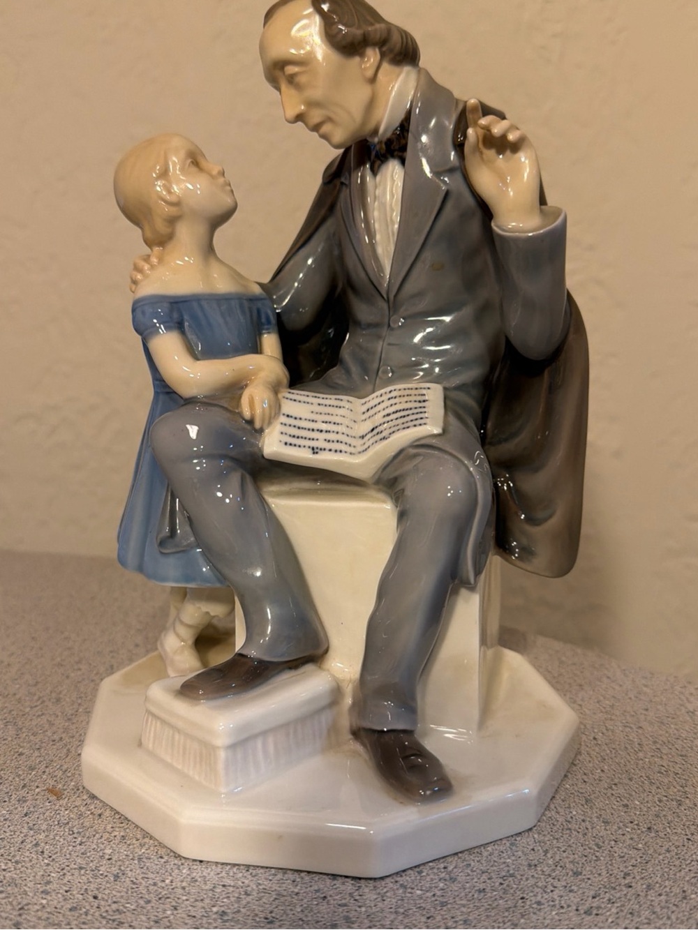 Bing and Grondahl Vintage 1950βs Porcelain Figurine Hans Christian Anderson 9β